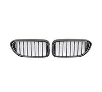 Parrilla Delantera Para Serie 5 Para G30 Para G31 Para G38 530i 540i 550i 2018-2020 Rejillas Delanteras Tipo Riñón Doble Listón Estilo Diamante(Single-Glossy Black)