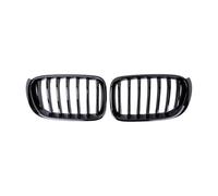 Parrilla Delantera Para X3 F25 Para X4 F26 2014-2017 Parachoques Delantero Coche Parrilla Riñón Parrilla Carreras Parrillas Una Sola Lama Rejilla Radiador(Gloss Black)