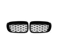 Parrilla Delantera Para X3 Para X4 F25 F26 2014-2017 Parachoques Delantero Coche Rejilla Riñón Rejillas Carreras Parrilla Diamante Rejilla Radiador(Black)