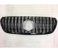 parrilla delantera Parrilla carreras rejilla frontal repuesto parachoques superior malla ventilación para Mercedes para Benz X Class 2018 2019 2020 GT Rejilla parachoques delantero(Negro)