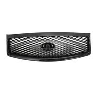 Parrilla Delantera Parrilla Delantera Carreras para Infiniti Q50 para Q50S 2014 2015 2016 2017 Parachoques Superior, Capó, Kit Malla, Color Negro Brillante Rejillas Delanteras