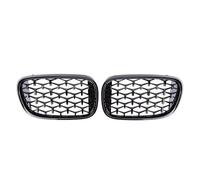 Parrilla Delantera Parrillas Delanteras De Carreras Con Doble Listón Y Diseño Diamantes Cromados Para BMW Serie 7 G11 G12 740i 750i 2015-2019(Diamond-Glossy Black)