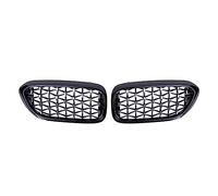 Parrilla Delantera Parrillas Diamante Coche Para G30 G31 G38 5 Series 525i 528i 530i 540i 2017-2020 Estilo De Coche De Parrilla Delantera De Riñón Parachoques delantero parrilla(Negro plata)