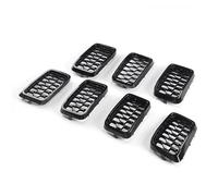 Parrilla Delantera Rejilla Parachoques Delantero Para Coche, Insertos Radiador Para Jeep Para Grand Para Cherokee 2017 2018 2019 2020 2021 2022 Accesorios Para Rejilla Coche