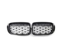 Parrilla Delantera Rejilla Riñón Parachoques Delantero Coche Estilo Meteorito Diamante Para X4 F26 F25 Para LCI Para X3 Facelift 2014-2018 Rejilla Radiador(Black)