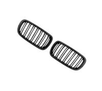 Parrilla Delantera Repuesto Rejilla De Coche Parrilla Delantera Riñón Brillante 2 Líneas Doble Listón Compatible Con Para X5 F15 2013 2014 2015 2016 2017(Double Line Black)