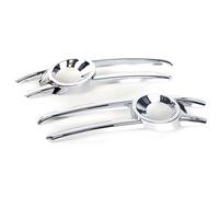 Parrilla delantera universal para coche Coche para luz antiniebla delantera cromada moldura de cubierta marco lámpara trasera decoración tiras rejilla Q3 2013 2014 2015