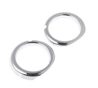 Parrilla delantera universal para coche Para Mitsubishi para Outlander 2016 2017 2 piezas para cubierta de lámpara luz antiniebla trasera cromada para coche(Front)