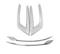 Parrilla delantera universal para coche Para Volvo XC60 2018-2022, rejilla de lámpara antiniebla delantera cromada, cubierta luz trasera, embellecedor Marco, decoración ABS(Front And Rear)