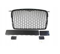 Parrilla deportiva delantera compatible con Audi A3 8P Rs-Style Bright Black 2005 2006 2007 2008 2009 GV-4455 Parrilla delantera delantera Central Grill Sport Honeycomb Mesh Grille Sport