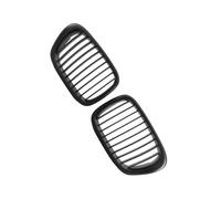 Parrilla Doble Línea Par Rejillas Riñón Para Parachoques Delantero Coche Color Negro Mate/brillante Para Serie 5 E39 1999 2000 2001 2002 2003 Rejilla Aire Delantera(Negro brillante)