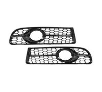 Parrilla Doble Línea Para A4 B7 S4 2005-2008 Malla Panal Cubiertas Rejilla Para Faros Antiniebla 1 Par Luz Parachoques Delantero Coche Rejilla Aire Delantera(La plata del cromo)