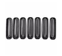 Parrilla Doble Línea Para Jeep Para Wrangler JK Insertos Malla Para Parrilla Delantera Y Marco Cubierta Faro Inserto 07-18 Rejilla Aire Delantera(Tipo B)