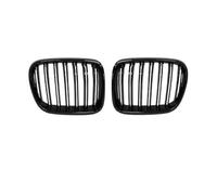 Parrilla Doble Línea Para X3 F25 2010 2011 2012 2013 Parachoques Carreras 1 Par Rejillas Delanteras Riñón Negro Mate Brillante Rejilla Aire Delantera(Negro brillante)