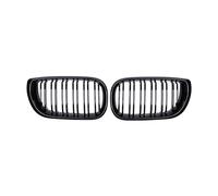 Parrilla Doble Línea Parrilla Delantera Repuesto Para Serie 3 E46 4 Puertas (2002-2005) Color Negro Brillante Con Doble Listón Para Capó Y Carreras Rejilla Aire Delantera