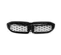 Parrilla Doble Línea Parrilla Delantera Tipo Riñón Estilo Meteor Diamond Grille 51138072085 Para Serie 3 G20 G21 2019-2020, Color Negro Brillante Rejilla Aire Delantera