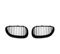 Parrilla Doble Línea Parrillas Deportivas Una Sola Línea Para E60 E61 Para M5 Series 2003-2010 2 Piezas Delanteras Tipo Riñón Rejilla Aire Delantera(Negro brillante)