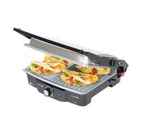 Cecotec Parrilla eléctrica Rock'nGrill 2000. 2000 W, Revestimiento Antiadherente RockStone, Apertura 180º, Adaptable en Altura, Superficie de cocinado 28.5 x 22.5 cm, Acero Inoxidable y Plástico