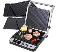 Parrilla Eléctrica con Pantalla LED y Placas Aptas para Lavavajillas - y