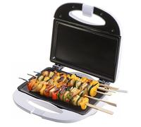 Parrilla Eléctrica con Placas y Recubrimiento Antiadherente - Ideal para Comidas Rápidas y Saludables (700-1200W, )