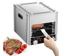 Parrilla eléctrica de carne para interiores, parrilla portátil de calentamiento rápido con quemador de acero inoxidable, ideal para filetes, picnic y barbacoa