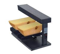 Parrilla Eléctrica Para Fundir Queso Raclette de 750W, Máquina Comercial Para Derretir Queso con Doble Área de Calefacción y Ángulo Ajustable, Fabricante de Media Rueda de Q Without small baking tray