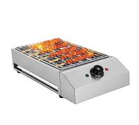 Parrilla eléctrica para interiores sin humo, barbacoa portátil de 2800 W con control de temperatura para picnics al aire libre