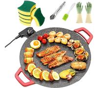 Parrilla eléctrica sin humo interior, barbacoa antiadherente de la mesa para los panqueques de las hamburguesas de los filetes, plancha portátil compacta de 36cm con calefacción rápida, incluye cepill