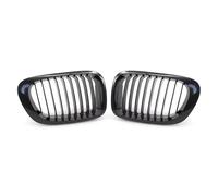 Parrilla Frontal 2 Uds Para Serie 3 E46 1999-2003 Para M3 Coupe Para Cabrio 2001-2006 Kits Parrilla Parachoques Delantero Coche Izquierda Derecha Rejilla Parachoques Delante(Black 1 Slat)
