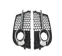Parrilla Frontal Luz Antiniebla Parachoques Delantero Coche, Cubierta De Parrilla Para TT MK2 S-line TTS 2011-2014 Herramientas Rejilla Lámpara Hexagonal Malla Panal