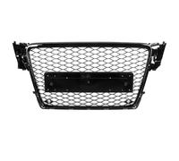 Parrilla Frontal Para A4 Para B8 Para 8T Para S4 2008-2012 Negro Brillante Estilo RS4 Parachoques Delantero Racing Grille Abeja Cubierta Parrilla Rejilla Parachoques Delante