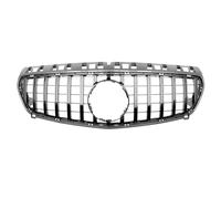 Parrilla Frontal Para Benz Para Clase A W176 2013-2015 A180 A200 A250 A45 Rejilla Superior Estilo GTR Negro Brillante Carreras Plateada Cromada Rejilla del radiador(G*T*R-Glossy Black)