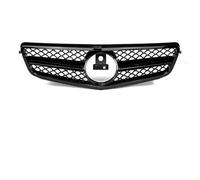 Parrilla Frontal Para Benz Para Clase C W204 2008-2014 C180 C200 C230 Cromo Plateado C63 Estilo Parachoques Delantero Rejilla Negra Rejilla del radiador(A*M*G-Glossy Black)