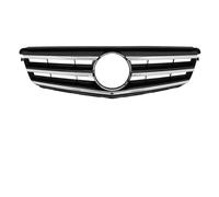 Parrilla Frontal Para Benz Para Clase C W204 2008-2014 C180 C200 C230 Rejilla Parachoques Delantero Capó Parrilla GT Diamantes Estilo Tuning Grille Rejilla del radiador(Sport-Chrome Black)