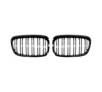 Parrilla Frontal Para BMW 1 Para La Serie F20 F21 2011-2014 Parachoques Delantero Coche Rejilla Riñón Parrillas Carreras Rejillas Doble Listón Negro Brillante Rejilla del radiador(Gloss Black)