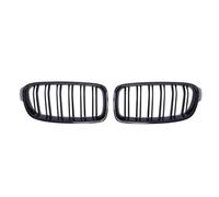 Parrilla Frontal Para BMW 3 Para Serie F30 Sedan 2012-2017 Parrilla Parachoques Delantero Estilo Doble Línea Brillante Diamante Plateado Rejilla del radiador(Double-Glossy Black)