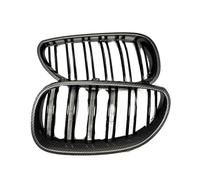 parrilla frontal Para BMW 5 Series E60 E61 Para M5 520I 535I 550I 2003-2010 Rejilla Delantera De Coche Sedán Parrilla Frontal Negra Brillante(Carbon Pattern)