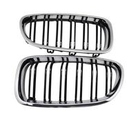 parrilla frontal Para BMW 5 Series F10 F11 520i 535i 530i 540i 2010-2017 Marco Cromado Plateado Rejilla Frontal De Doble Listón Kindey
