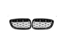 parrilla frontal Para BMW E92 E93 2 Uds Rejillas De Parachoques Delantero Parrilla Riñón Negra Brillante(Semiplated)