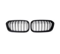 Parrilla Frontal Para BMW Para F20 F21 1 Para La Serie 2015-2017 Rejillas Parachoques Delantero Coche Parrilla Carreras Riñón Rejilla Doble Listón Rejilla del radiador(Matte Black)