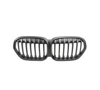 parrilla frontal Para BMW Para X1 F48 LCI 2020-2022 Parrillas Delanteras De Carreras Con Apariencia De Fibra De Carbono De Doble Línea(Single-Matte Black)