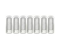 Parrilla Frontal Para Jeep Para Patriot 2011 2012 2013 2014 Parachoques Delantero Racing Grille Inserto Malla Trims Anillo Cubierta Parrilla Delantera Riñón(Chrome)