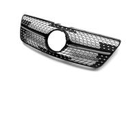Parrilla Frontal Para Mercedes Para Benz Para ML W164 2005-2008 2009-2011 ML320 ML350 Para AMG GT Diamonds Style Parrilla Delantera Racing Grill Rejilla Parachoques Delante(Black)