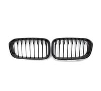 Parrilla Frontal Para Serie 1 F20 F21 2015-2019 Parrillas Delanteras De Carreras Parachoques Rejilla Riñón Rejillas Doble Listón Estilo Negro Parrilla Radiador(Single-Matte Black)