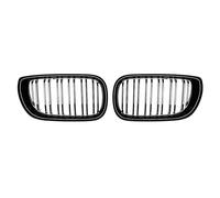 Parrilla Frontal Para Serie 3 Para E46 2002-2004 Parrillas Carreras Superiores 4 Puertas Estilo Doble Línea Rejilla Parachoques Delantero Rejilla Frontal(Double-Glossy Black)
