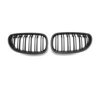 Parrilla Frontal Para Serie 5 E60 E61 2004-2009 Parrilla De Carreras Parachoques Delantero Estilo Doble Línea Coche Negra Brillante Parrilla Radiador(Double-Matte Black)