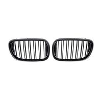 Parrilla Frontal Para Serie 7 G11 G12 2015-2019 740i 750i Rejillas Delanteras Carreras Estilo Diamantes Cromados Parrillas Superiores Doble Listón Parrilla De Coche(Double-Matte Black)