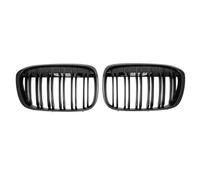 Parrilla Frontal Para X1 F48 F49 2016-2019 Negro Estilo Doble Línea Parachoques Delantero Racing Grille Apariencia Reemplazo Parrilla Rejilla Parachoques Delante(Double-Carbon Fiber)