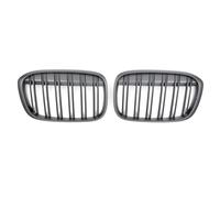 Parrilla Frontal Para X1 F48 F49 2016-2019 Negro Estilo Doble Línea Parachoques Delantero Racing Grille Apariencia Reemplazo Parrilla Rejilla Frontal(Double-Matte Black)