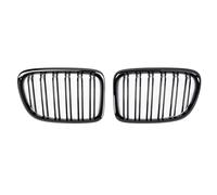 Parrilla Frontal Para X1 Para E84 2010-2015 Parachoques Delantero Negro Mate Rejilla Carreras Parrillas Superiores Estilo Doble Línea Brillante Parrilla Radiador(Double-Glossy Black)